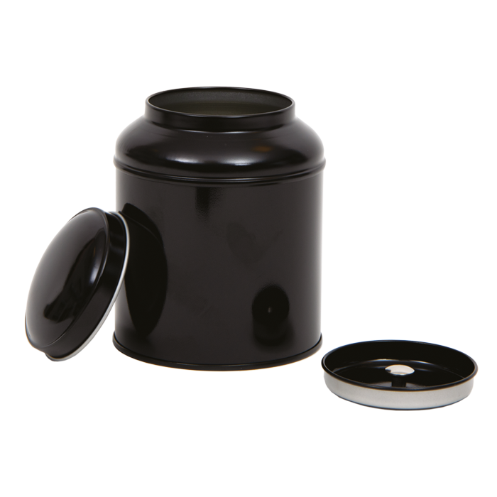 Bewaarbusje zwart met dubbel binnendeksel main product photo