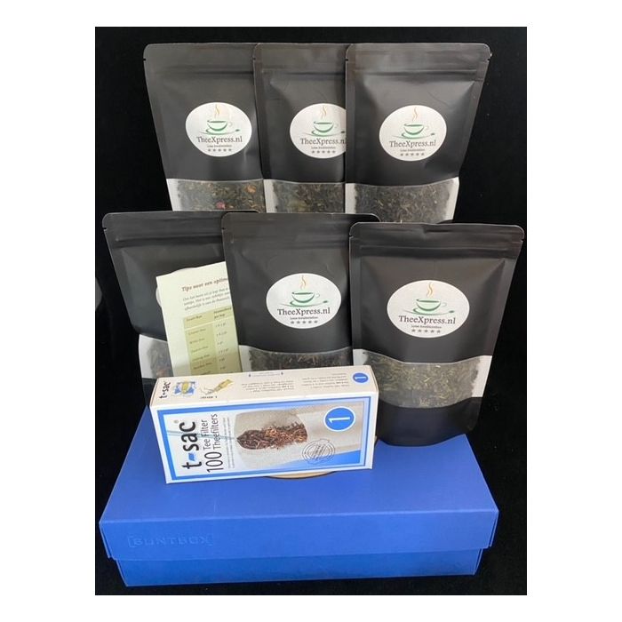 Thee pakket groene thee main product photo